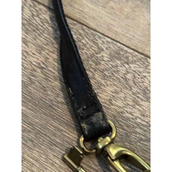 Vintage Fossil Women's Black Leather Foldover Modern Cargo Crossbody Bag - Picture 7 of 11